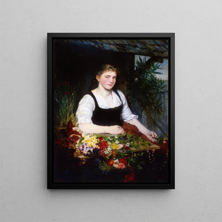 Woman of Fisherwoman from Frauenchiemsee - Christian Maximilian Baer — framed artwork on a wall