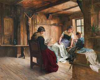 In the farmers' hall - Christian Maximilian Baer — artwork view