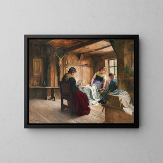 In the farmers' hall - Christian Maximilian Baer — framed artwork on a wall