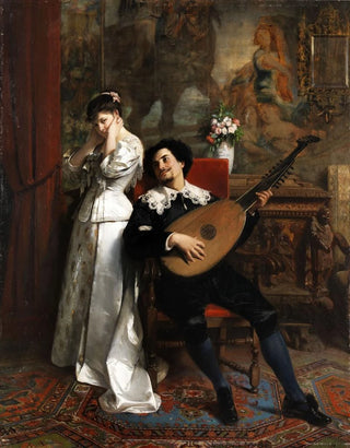 Player of the Lute with a Young Woman - Christian Meyer-Ross — artwork view