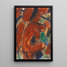 Reproduction of the painting of a crouching female nude - Christian Rohlfs
