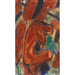 Reproduction of the painting of a crouching female nude - Christian Rohlfs