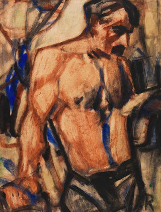 Worker with the upper body nude - Christian Rohlfs — artwork view