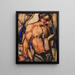 Worker with the upper body nude - Christian Rohlfs — framed artwork on a wall