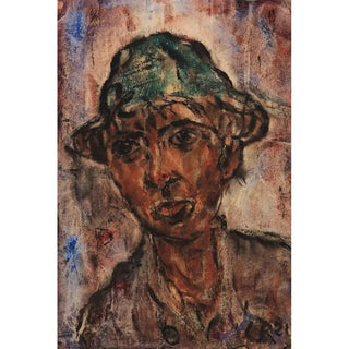 Young man with hat - Christian Rohlfs — artwork view
