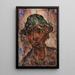 Young man with hat - Christian Rohlfs — framed artwork on a wall