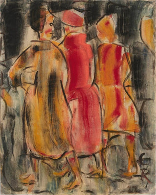 Three women in the street - Christian Rohlfs — artwork view