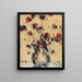 Poppy fields in a blue vase - Christian Rohlfs — framed artwork on a wall