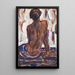 Nude female painting from behind - Christian Rohlfs — framed artwork on a wall