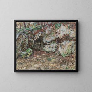 Grotte dans le parc de Weimar - Christian Rohlfs — framed artwork on a wall