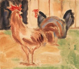 Rooster and Hen - Christian Rohlfs — artwork view