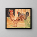 Rooster and Hen - Christian Rohlfs — framed artwork on a wall
