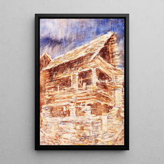 Reproduction of the painting House in Bosco - Christian Rohlfs