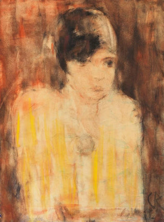 Young shameless woman and flip-flop - Christian Rohlfs — artwork view