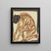 Nude kneeling on the left - Christian Rohlfs — framed artwork on a wall