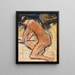 Nude kneeling - Christian Rohlfs — framed artwork on a wall