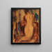 Nude kneeling - Christian Rohlfs — framed artwork on a wall