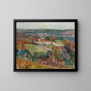 Landscape near Hetschburg - Christian Rohlfs — framed artwork on a wall