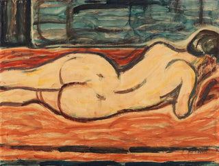 a reclining woman, back turned - Christian Rohlfs — artwork view