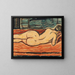 a reclining woman, back turned - Christian Rohlfs — framed artwork on a wall