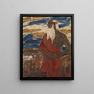 Moses Viewing the Promised Land - Christian Rohlfs — framed artwork on a wall