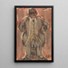 Portrait of a man with a dog - Christian Rohlfs — framed artwork on a wall