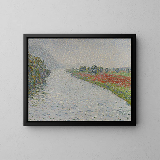 Landscape by the river near Hohensyburg - Christian Rohlfs — framed artwork on a wall