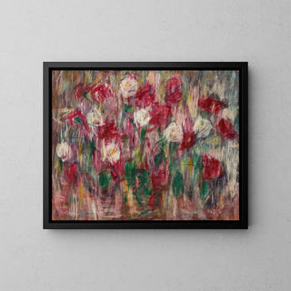 Roses et œillets - Christian Rohlfs — framed artwork on a wall