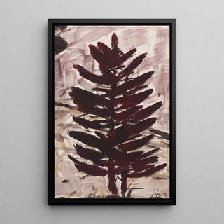 Reproduction of the painting Pine tree brown-red - Christian Rohlfs