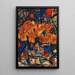 Reproduction of the painting Fleurs rouges dans un vase - Christian Rohlfs