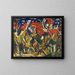 Red roofs under the trees - Christian Rohlfs — framed artwork on a wall