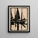 Voiliers dans le port - Christian Rohlfs — framed artwork on a wall