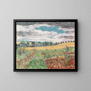 Summer Landscape Painting - Christian Rohlfs — framed artwork on a wall