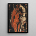 Female Nude Standing - Christian Rohlfs — framed artwork on a wall