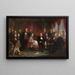 Washington Irving and His Literary Friends at Sunnyside (Case Conflict) - Christian Schussele — framed artwork on a wall