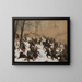 Winter War Scene - Christian Sell the Younger — framed artwork on a wall