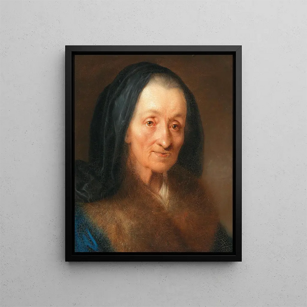 An Old Woman - Christian Seybold — framed artwork on a wall