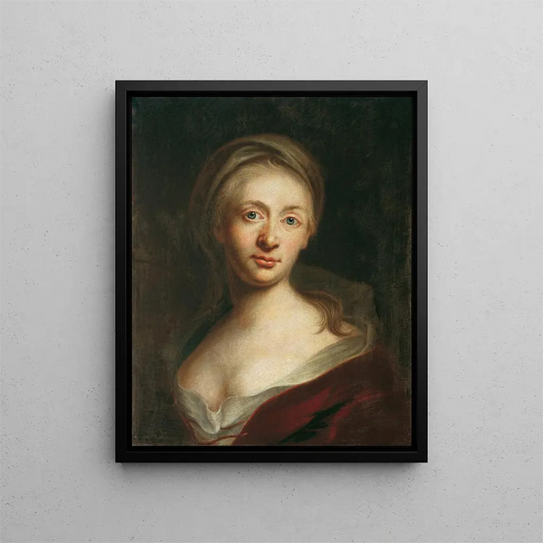 Portrait of a lady - Christian Seybold — framed artwork on a wall