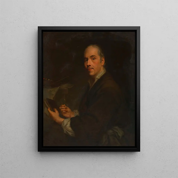 Self-portrait by Christian Seybold - Christian Seybold — framed artwork on a wall