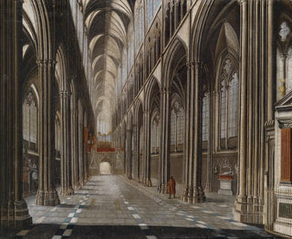 Interior Gothic Church Painting - Christian Stöcklin — artwork view