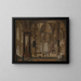 Interior church painting with elegant people - Christian Stöcklin — framed artwork on a wall