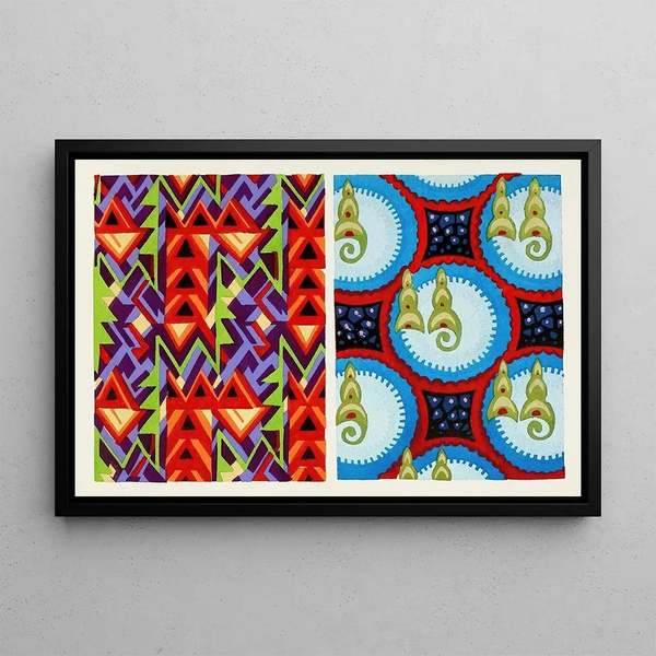 Ornamental Shapes for Surface Pl 07 - Christian Stoll — framed artwork on a wall