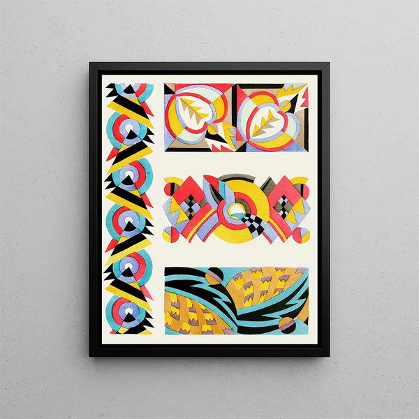 Decorative Shapes Painting for Surface Pl 08 - Christian Stoll — framed artwork on a wall
