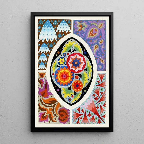 Ornamental Forms for Applied Art on Surface Pl 13 - Christian Stoll — framed artwork on a wall