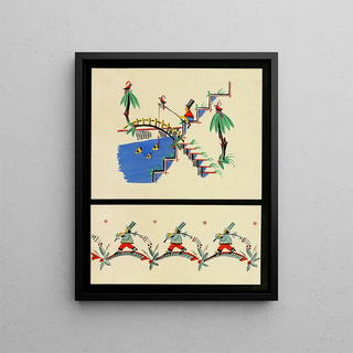 Decorative shapes painting for surface Pl 32 - Christian Stoll — framed artwork on a wall