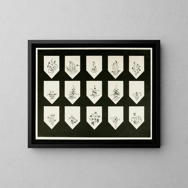 Formes de bijoux appliqués pour la surface Pl 46 - Christian Stoll — framed artwork on a wall