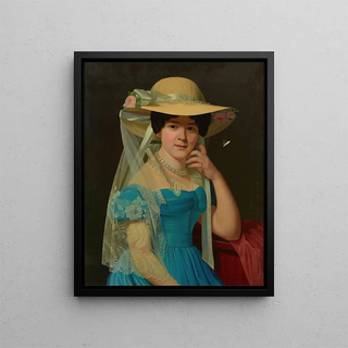 Portrait of Wilhelmine von der Brincken - Christian Tunica — framed artwork on a wall
