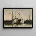 Steam in Aarhus port - Christian Vigilius Blache — framed artwork on a wall