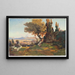 Landscape open in the Roman countryside - Christian Wilberg — framed artwork on a wall