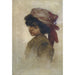 Portrait of the young Teresina - Christian Wilhelm Allers — framed artwork on a wall